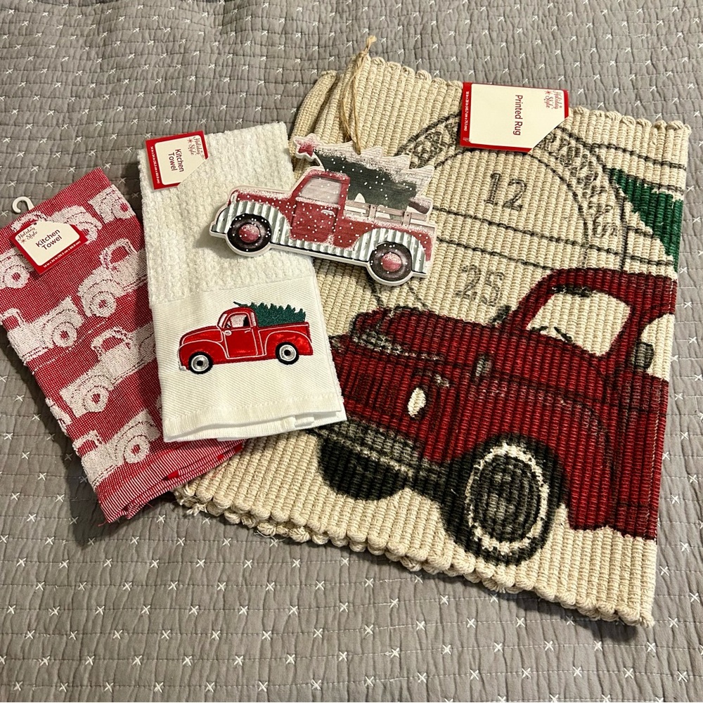 Holiday Truck Decor Set (4 pc)